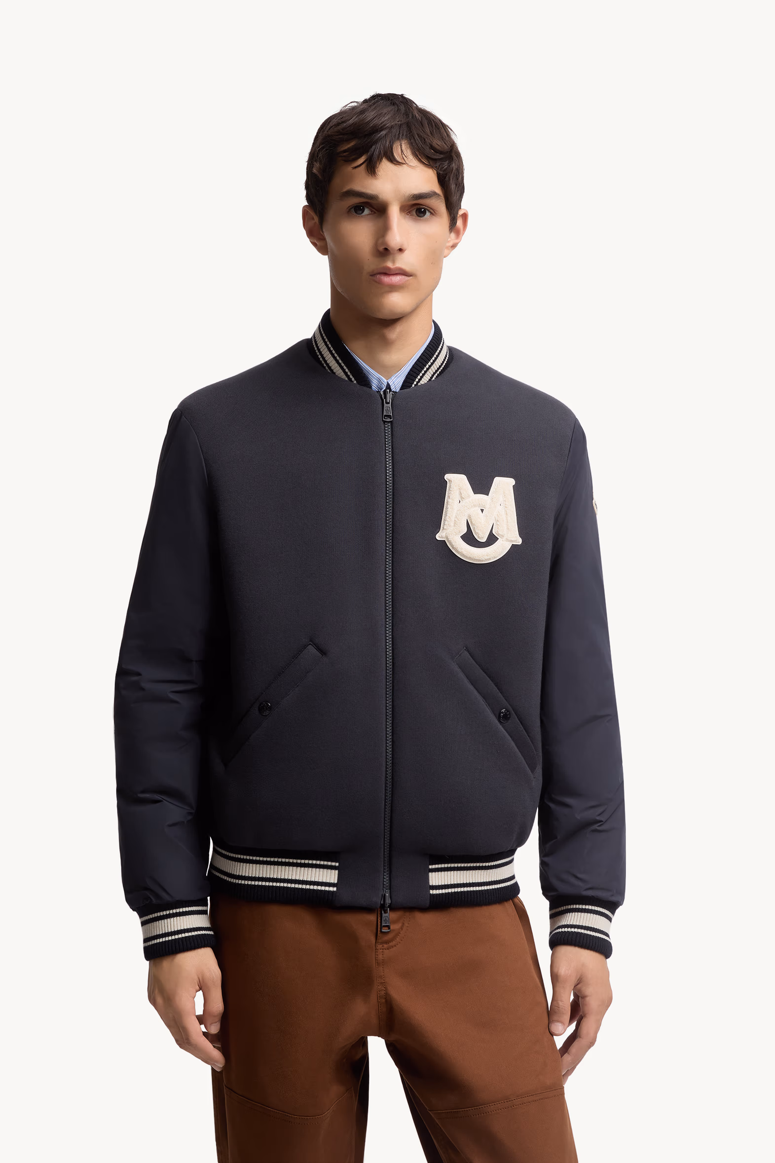 Vennes Reversible Down Bomber Jacket Men Navy Blue Moncler 3